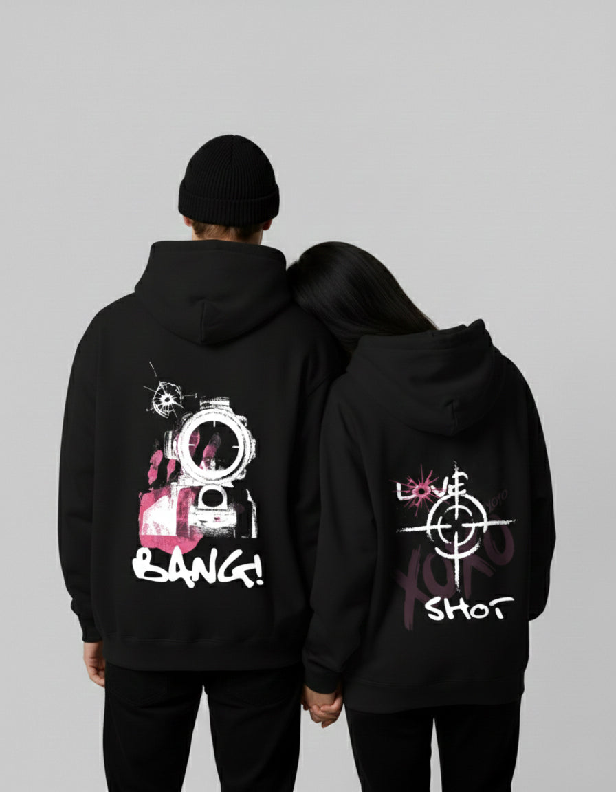 Pack 2 Hoodies Couple Edition - Love Shot - Printed Hoodie - Premium Quality