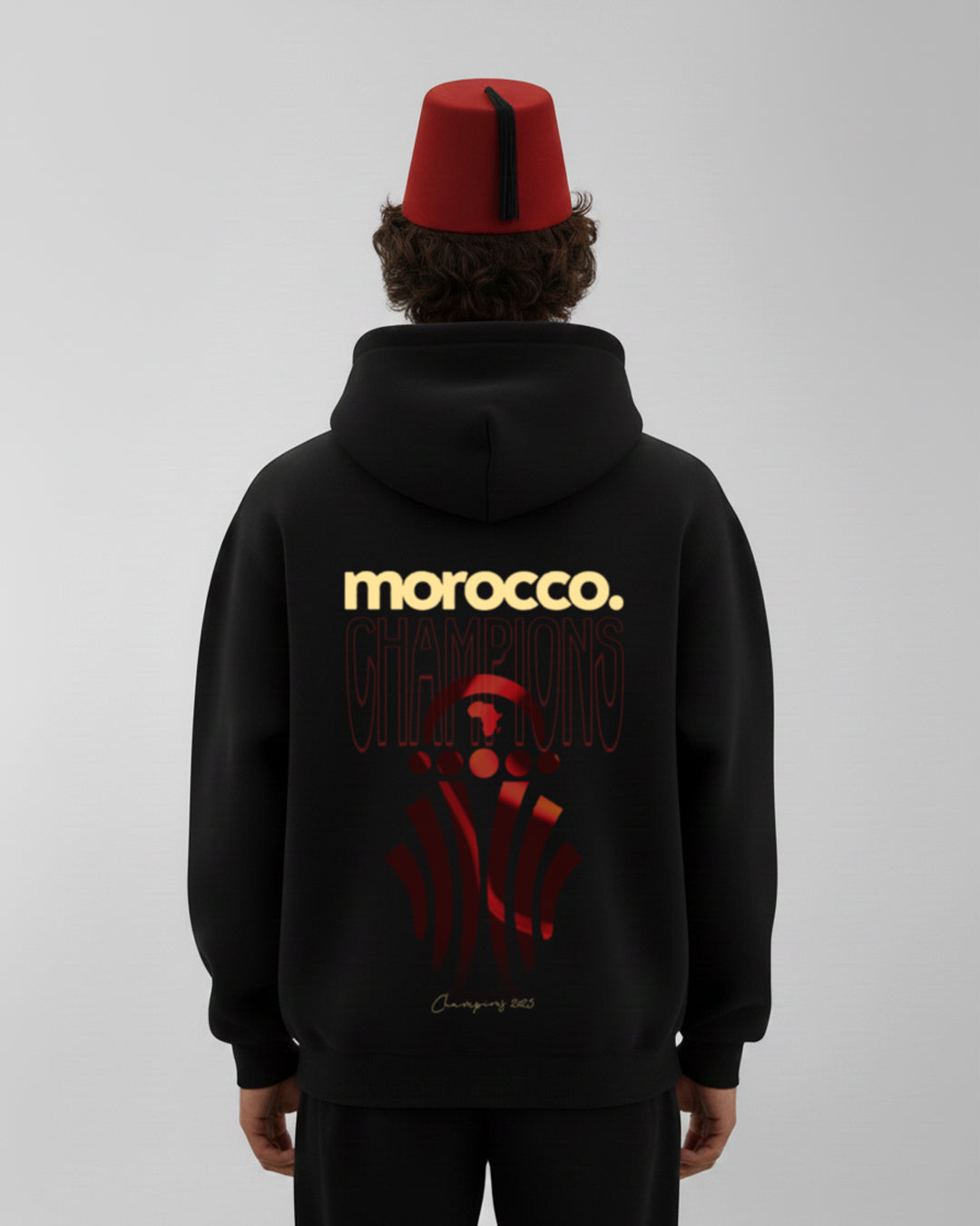 Hoodie Morocco champions - Black