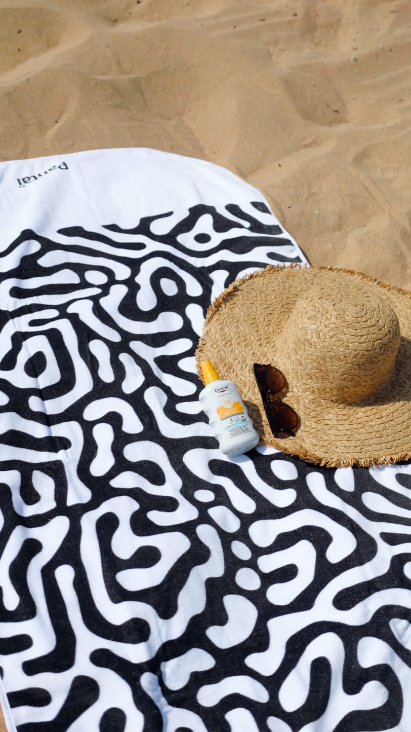 Serviette de plage microfibre recyclée – Sans sable & ultra absorbante
