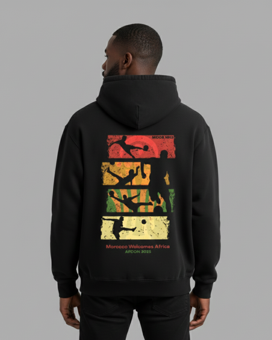 Hoodie Morocco welcomes Africa - Black