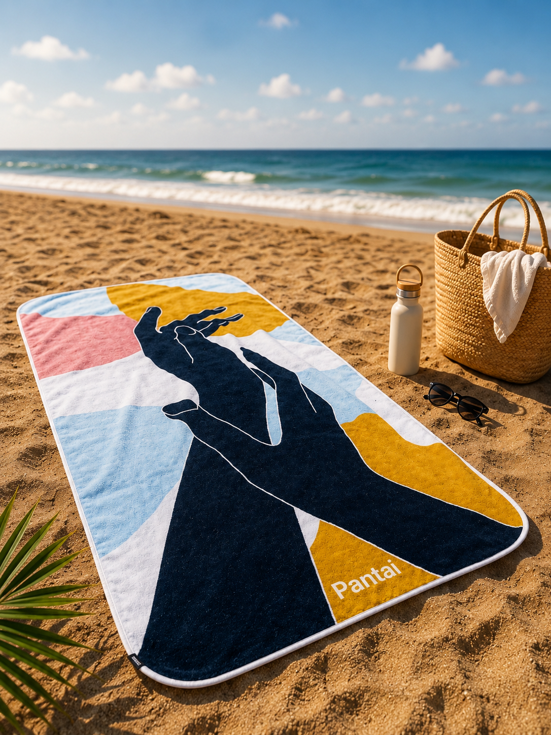 Serviette de plage microfibre recyclée – Sans sable & ultra absorbante