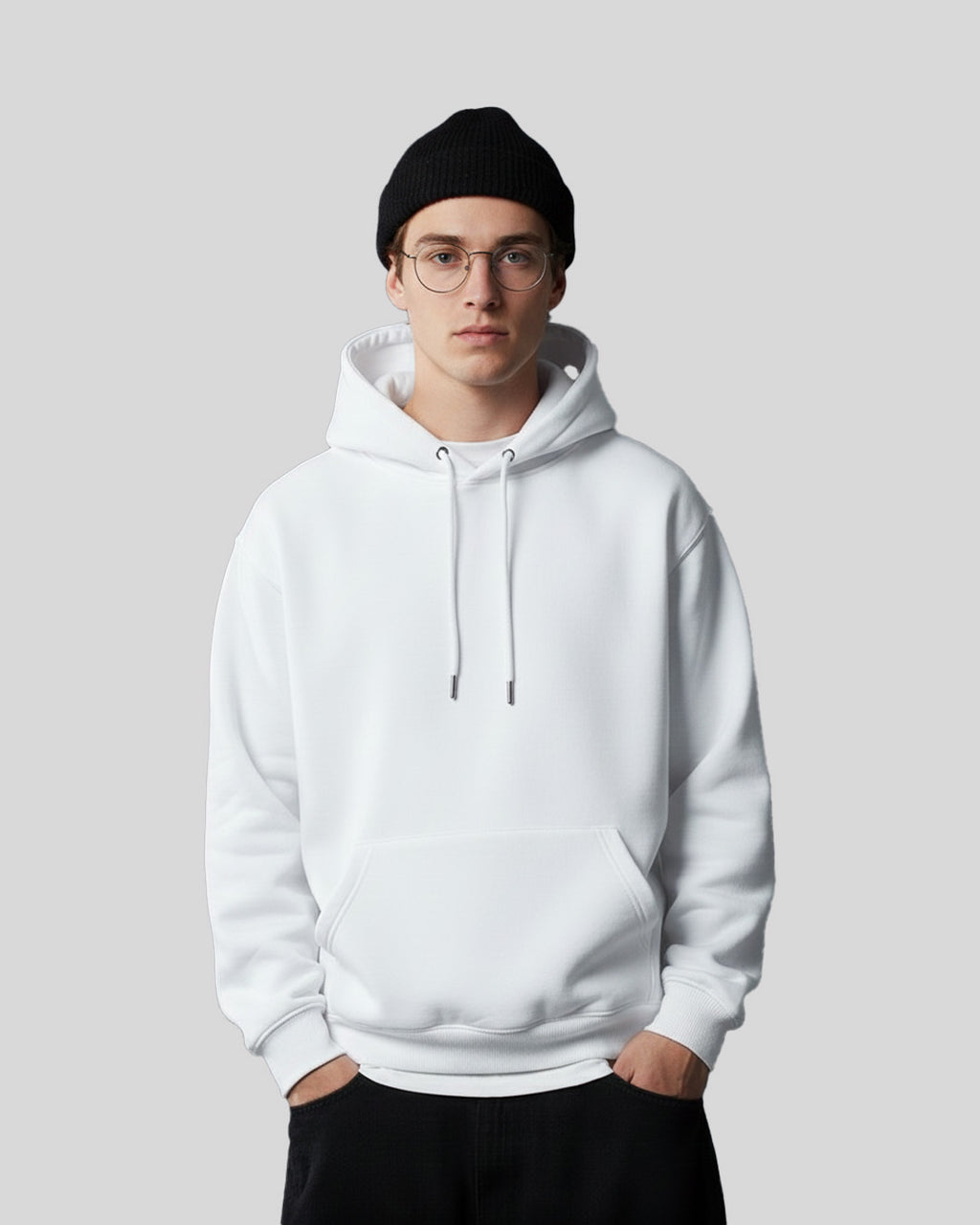 Hoodies Simple Premium Quality - Blanc