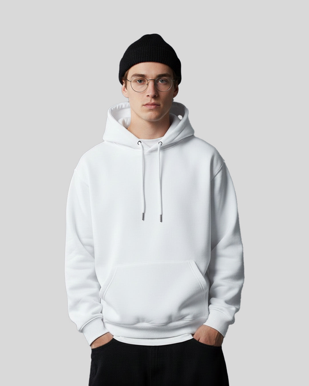 Hoodies Simple Premium Quality - Blanc