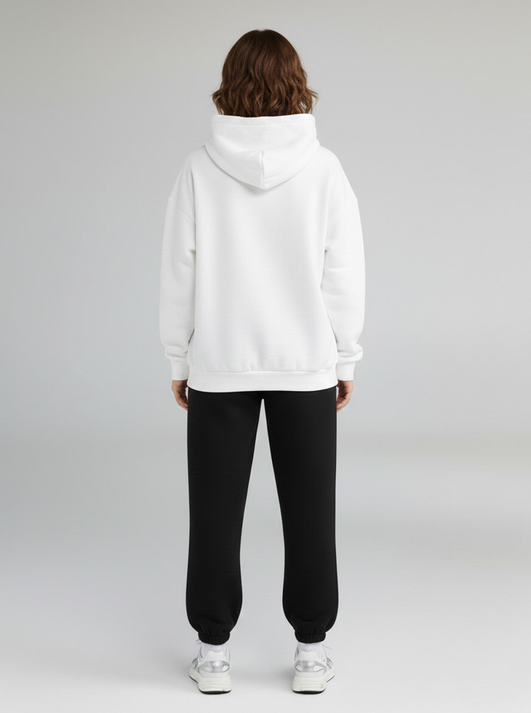 Pantalon jogging femme en coton - Noir