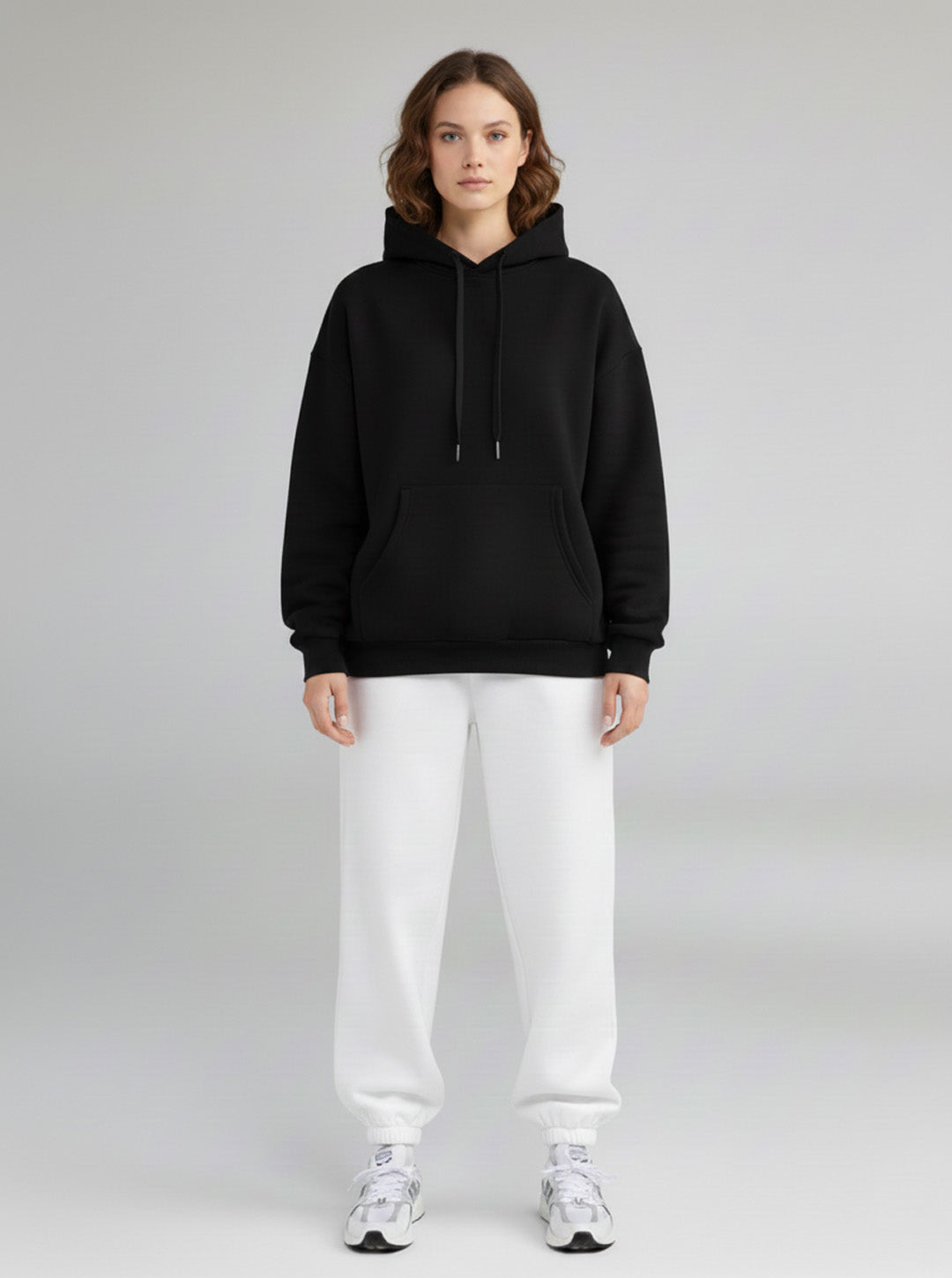 Pantalon jogging femme en coton - Blanc