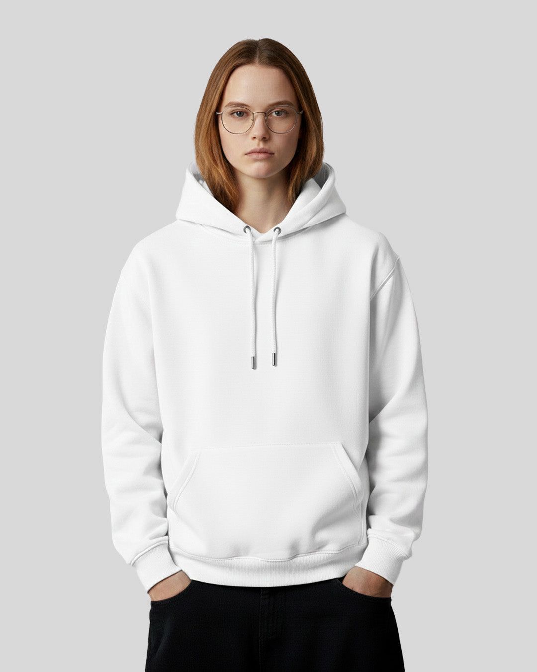 Hoodies Simple Premium Quality - Blanc Femme