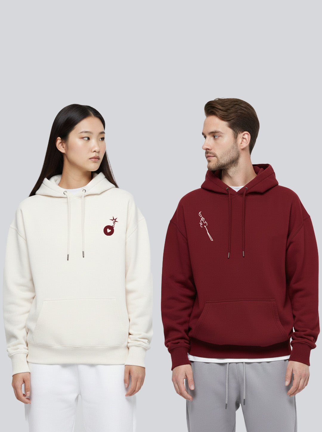 Pack 2 Hoodies Couple Edition - Couple Iconic - Printed Hoodie - Premium Quality