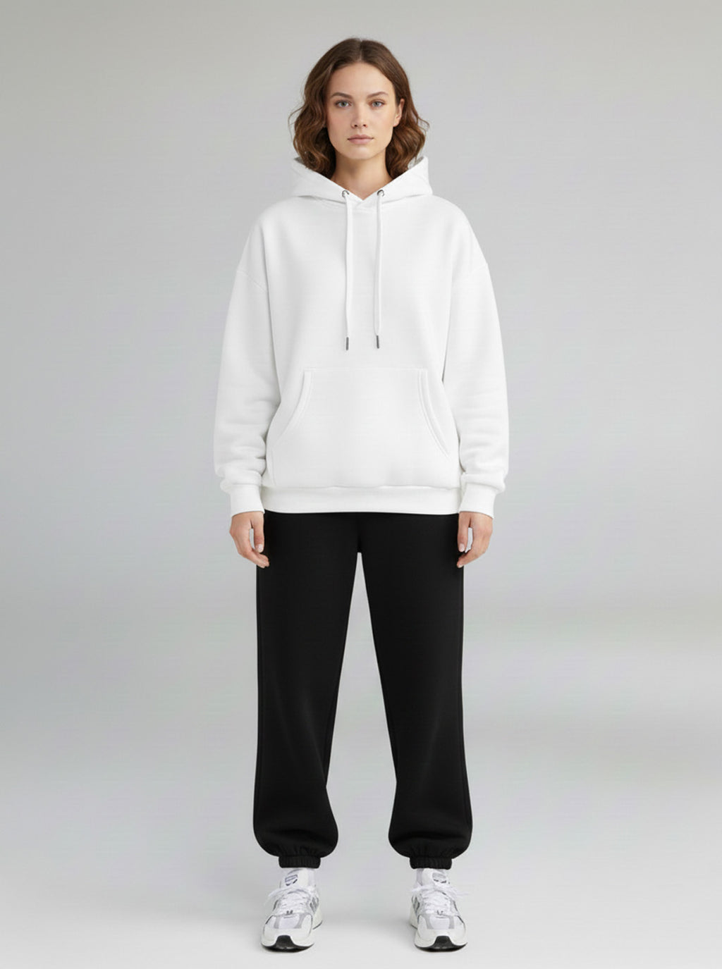 Pantalon jogging femme en coton - Noir