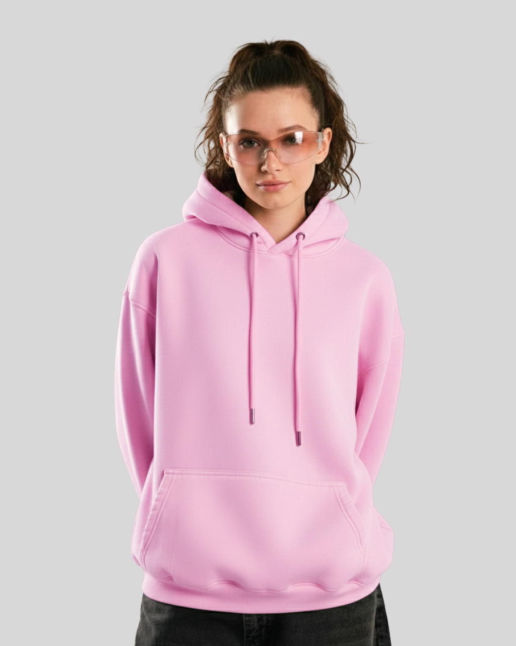 Hoodies Simple Premium Quality - Pink Femme